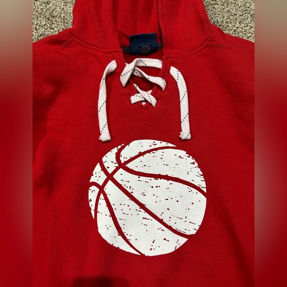 Red basketball hooded sweatshirt - Picture 2 of 6